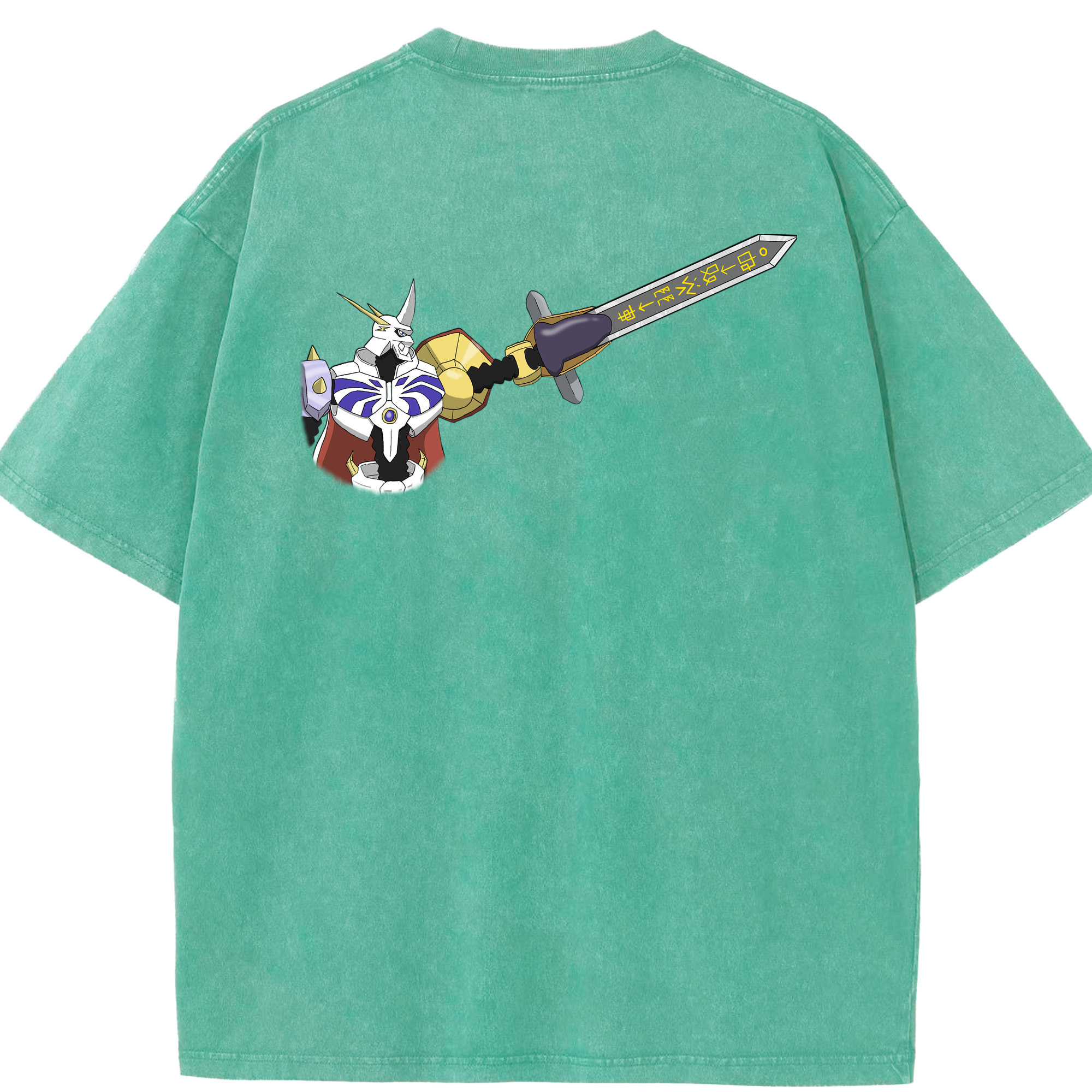 （画像用） Digimon デジタルモンスター/デジモン 綿100% ヴィンテージ風 半袖Tシャツ（背面プリント）